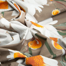 Тканина бязь ранфорс для постільної білизни, бавовна, 125 г/м2, 220 см R-6958 Ромашка