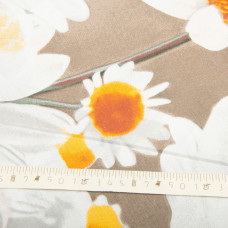Тканина бязь ранфорс для постільної білизни, бавовна, 125 г/м2, 220 см R-6958 Ромашка