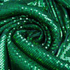 Тканина трикотаж паєтки 140 см 195 г/м2, для вечірніх суконь, костюмів, спідниць і сценічному одягу смарагд