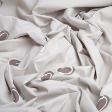 Тканина бязь ранфорс для постільної білизни, бавовна, 125 г/м2, 220 см R-81258 В Кава