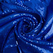 Тканина трикотаж паєтки 140 см 195 г/м2, для вечірніх суконь, костюмів, спідниць і сценічному одягу електрик