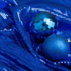 Тканина трикотаж паєтки 140 см 195 г/м2, для вечірніх суконь, костюмів, спідниць і сценічному одягу електрик