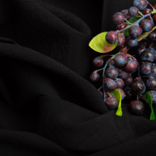 Тканина плательна Віскоза креш 135 гр/м2 150 см для суконь, костюмів і аксесуарів чорна