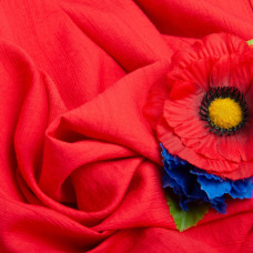 Тканина плательна Віскоза креш 135 гр/м2 150 см для суконь, костюмів і аксесуарів червона