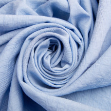 Тканина плательна Віскоза креш 135 гр/м2 150 см для суконь, костюмів і аксесуарів блакитна