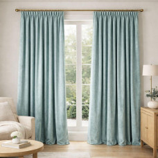 Тканина портьєрна Soft Velvet Lux 300 см 445 г/м2 для штор, подушок, покривал і декору V-26 ментол