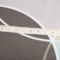 Тканина бавовна сатин для постільної білизни, натуральна тканина, постільна білизна, 120 г/м2 S-066-А кульки бірюза/сірий