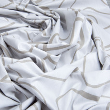 Тканина бавовна сатин для постільної білизни, натуральна тканина, постільна білизна, 120 г/м2 S-6035-A стрічка св.сіра