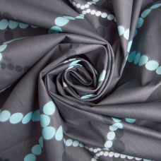 Тканина бавовна сатин для постільної білизни, натуральна тканина, постільна білизна, 120 г/м2 S-6918-А ромб т. сірий