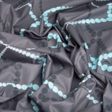 Тканина бавовна сатин для постільної білизни, натуральна тканина, постільна білизна, 120 г/м2 S-6918-А ромб т. сірий