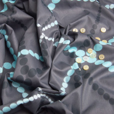 Тканина бавовна сатин для постільної білизни, натуральна тканина, постільна білизна, 120 г/м2 S-6918-А ромб т. сірий