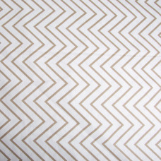 Тканина бавовна сатин для постільної білизни, натуральна тканина, постільна білизна, 120 г/м2 S-3395-В зигзаг сіро/беж