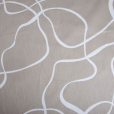 Тканина бавовна сатин для постільної білизни, натуральна тканина, постільна білизна, 120 г/м2 S-6035-В стрічка т. беж