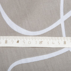 Тканина бавовна сатин для постільної білизни, натуральна тканина, постільна білизна, 120 г/м2 S-6035-В стрічка т. беж