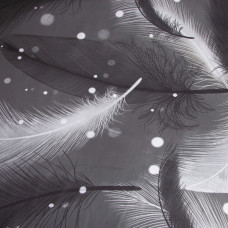 Ткань хлопок сатин для постельного белья, натуральная ткань, постельное белье, 120 гр/м2 S-8071-А  пір'ячко т.сірий