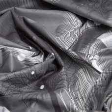 Ткань хлопок сатин для постельного белья, натуральная ткань, постельное белье, 120 гр/м2 S-8071-А  пір'ячко т.сірий