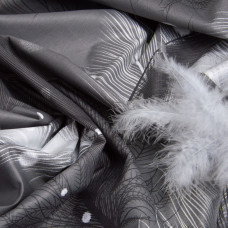 Ткань хлопок сатин для постельного белья, натуральная ткань, постельное белье, 120 гр/м2 S-8071-А  пір'ячко т.сірий