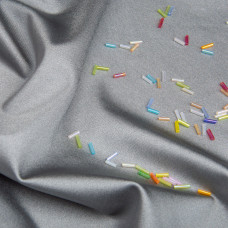 Тканина трикотаж Біфлекс 200 г/м2 стрейчева еластична блискуча для купальників і спортивного одягу сіра