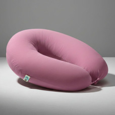 Подушка для вагітних і годування 30х190 см SeiDesign трикотаж гіпоалергенна, наволочка з бавовни на блискавці пудра