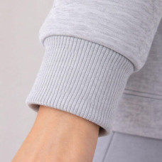 Тканина Кашкорсе IDEIA трикотажне полотно, 130 см, 300 г/м2, бавовна, рубчик, для манжетів, горловин, низ світшотів, сірий меланж