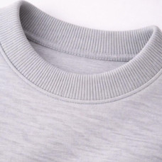 Тканина Кашкорсе IDEIA трикотажне полотно, 130 см, 300 г/м2, бавовна, рубчик, для манжетів, горловин, низ світшотів, сірий меланж