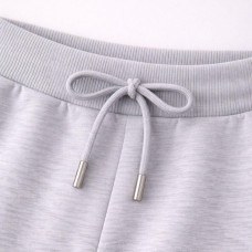 Тканина Кашкорсе IDEIA трикотажне полотно, 130 см, 300 г/м2, бавовна, рубчик, для манжетів, горловин, низ світшотів, сірий меланж