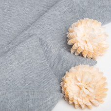 Тканина Кашкорсе IDEIA трикотажне полотно, 130 см, 300 г/м2, бавовна, рубчик, для манжетів, горловин, низ світшотів, сірий меланж