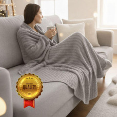 Плед простирадло 220х235 см, бавовна, для ліжка, дивана, пляжу, натуральне сірий