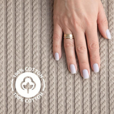 Плед простирадло 220х235 см, бавовна, для ліжка, дивана, пляжу, натуральний беж