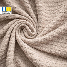 Плед простирадло 220х235 см, бавовна, для ліжка, дивана, пляжу, натуральний беж