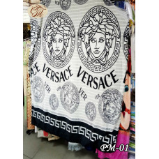 Плед з флісу Версаче білий (220х240)