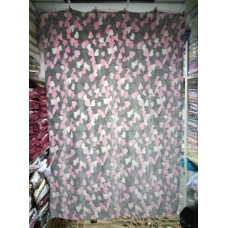 Плед з флісу Серця сіро-рожеві (200х220)