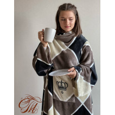 Плед з флісу з рукавами Корона