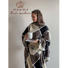 Плед з флісу з рукавами Корона