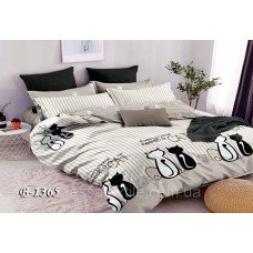 Двоспальна постільна білизна Тет-@-Тет В-1365 бязь (економ)