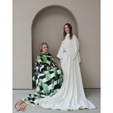 Плед із флісу з рукавами Кактуси