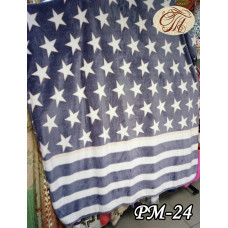 Плед з флісу Зірки на бузковому (200х220)