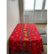 Скатертина "Новий рік" Feliz Navidad прямокутна тканинна-6