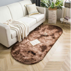 Килимок овальний приліжковий Colorful Home 90х200 см коричневий (в асортименті)