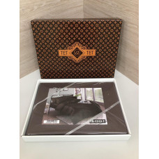 Комплект постільної білизни Тет-@-Тет євро 18-1312 в коробці Шоколад