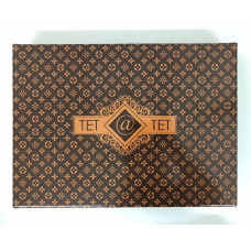 Комплект постільної білизни Тет-@-Тет євро 18-1312 в коробці Шоколад