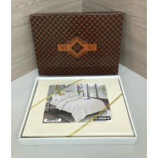 Комплект постільної білизни Тет-@-Тет євро 11-0606 в коробці Молочний