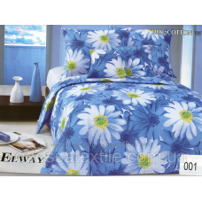 Комплект постільної білизни полуторний Elway 001 сатин