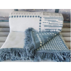 Плед бавовняний Sarar Battaniye з бахрамою 1613B