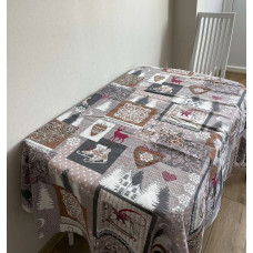 Скатертина "Новий рік" прямокутна лляна