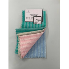 Кухонні серветки з мікрофібри "Скрабер-2", кольори в асортименті 30х30см. (4 шт. в упаковці)