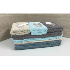 Рушник махровий для рук Орнамент, 30х70см. упаковка 12шт.