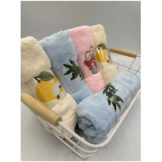 Кухонний рушник з мікрофібри Фрукти 3 шт. в упаковці 25х50см.