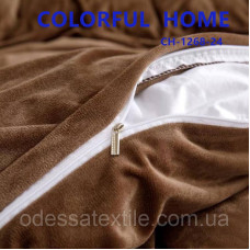 Велюровий комплект постільної білизни Colorful Home Сірий (євро розмір)