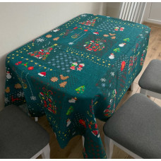 Скатертина "Новий рік" прямокутна лляна